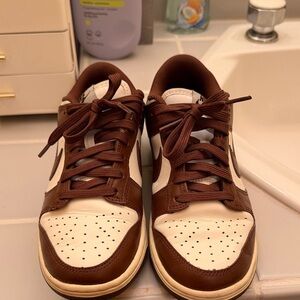 Classic Brown and White Athletic Sneakers